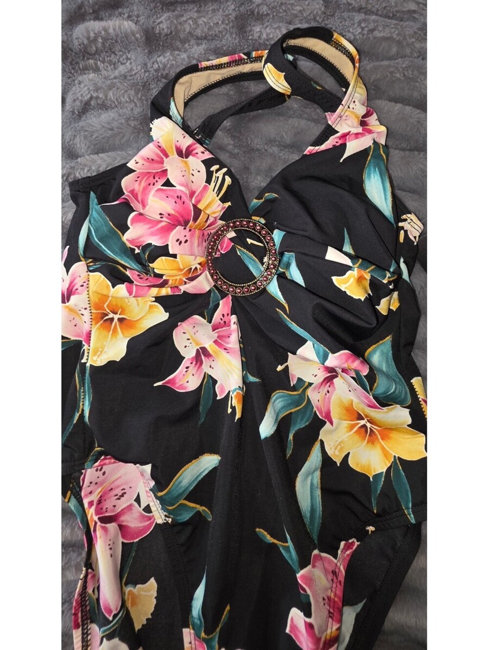 Magicsuit Black Floral One Piece Swimsuit
